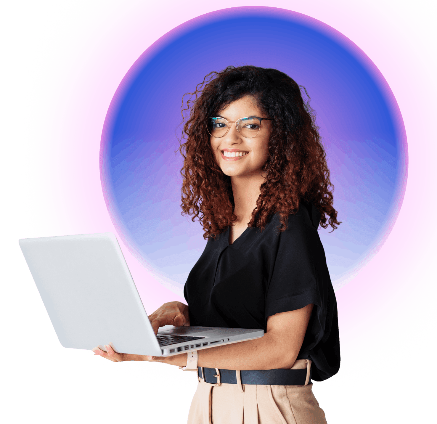 Business woman with laptop